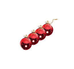 NATAL BOLA LISA 5CM NTB1003 VM C/4